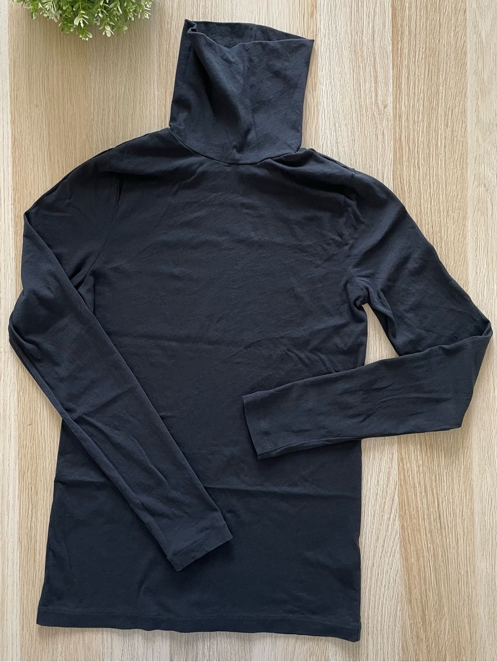 J. Crew Black Turtleneck Long-Sleeve Tee M - Picture 2 of 6